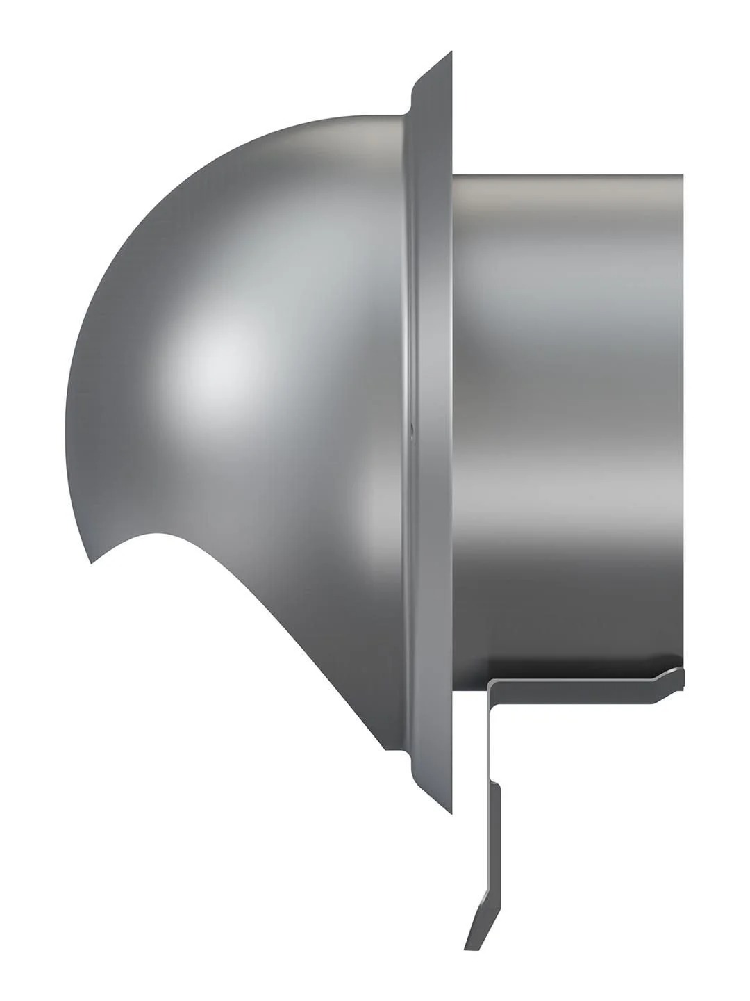 картинка 10ВМ, Выход стенной вентиляционный вытяжной металлический с фланцем D100 18шт/уп в магазине ТМК