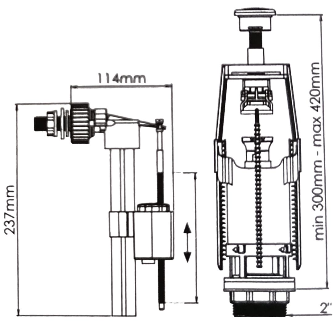 картинка Арматура ZEGOR с клапаном боковой подачи воды 1/2,мембрана/силикон 20шт/уп в магазине ТМК