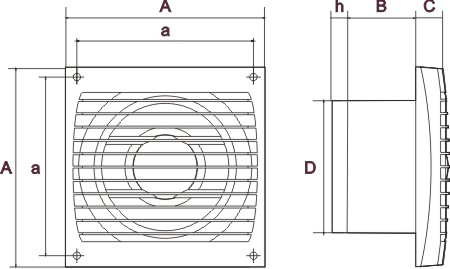 картинка *ЕRA 4SET Вентилятор осевой вытяжной с антим/сеткой, эл/таймер D100 20шт в магазине ТМК