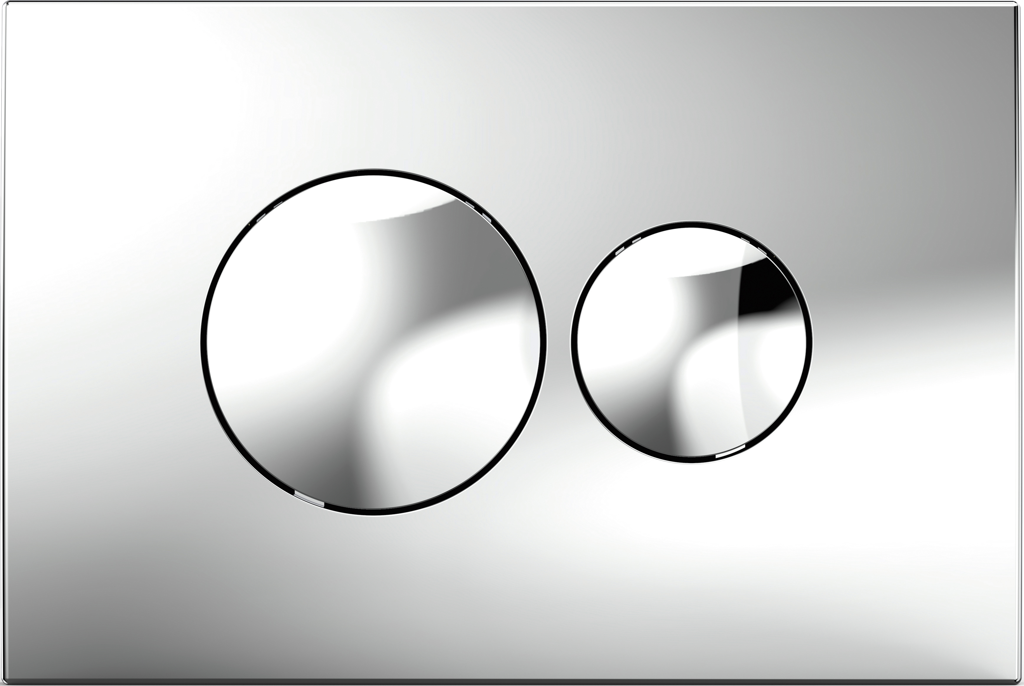 картинка Кнопка слива 2х-режим для инсталляции ZEGOR круглая хром 20шт/уп в магазине ТМК