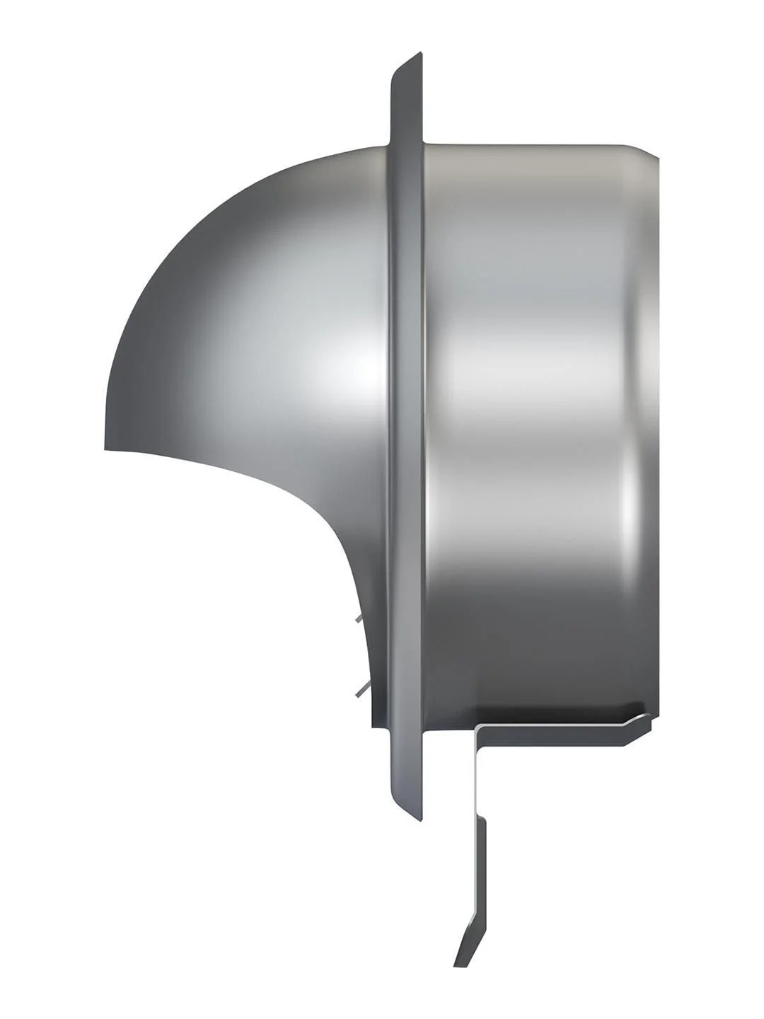 картинка 12,5ВМ, Выход стенной вентиляционный вытяжной металлический с фланцем D100 8шт/уп в магазине ТМК
